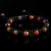 Red Jasper Shamballa Bracelet - Premium Mens Bead Bracelet - Lukze