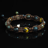 Brown Mixed Stone Shamballa Bracelet
