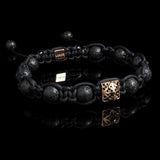 Lava + Diamond Shamballa Bracelet