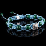 Korallen + Diamant Shamballa Armband