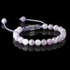 Mauve Amethyst + Crackle Quartz Macramé Bracelet