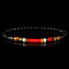 Koralle + Onyx Heishi Armband