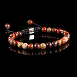 Apple Jasper Macramé Bracelet