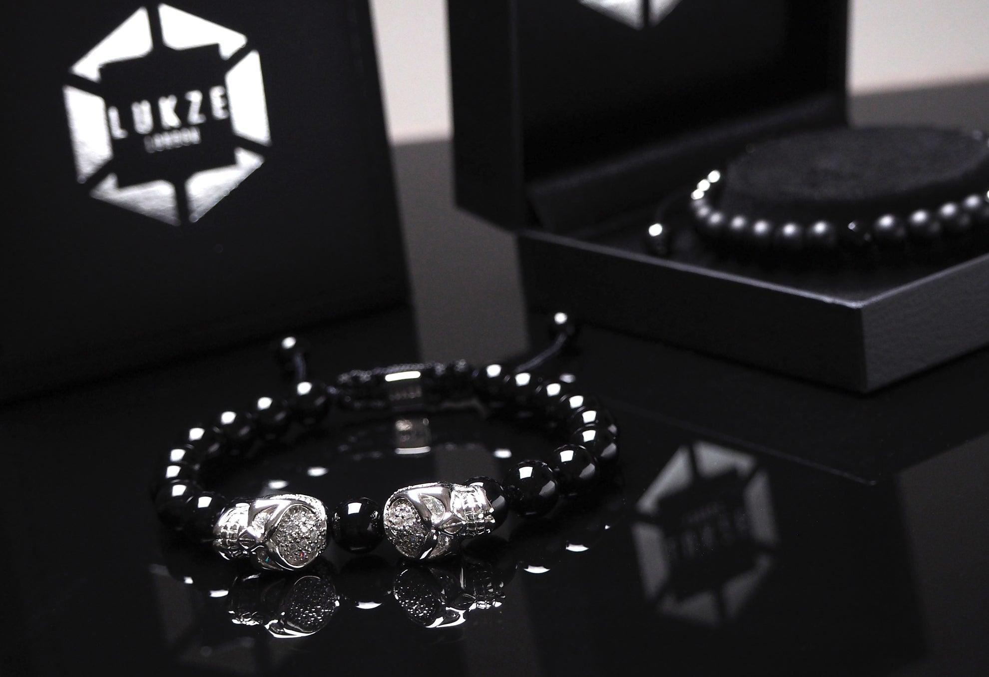 Phantom - Premium Mens Bead Bracelet - Lukze