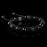 Triple Black Shamballa Bracelet