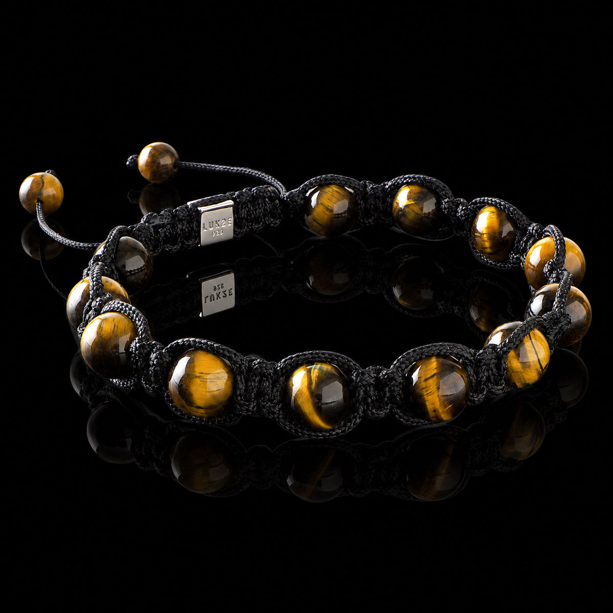 Gelbes Tigerauge Shamballa Armband