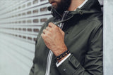 Triple Black Macramé Bracelet - Premium Mens Bead Bracelet - Lukze