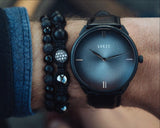 Triple Black Macramé Bracelet - Premium Mens Bead Bracelet - Lukze