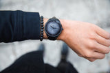 Triple Black Macramé Bracelet - Premium Mens Bead Bracelet - Lukze