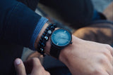 Triple Black Macramé Bracelet - Premium Mens Bead Bracelet - Lukze